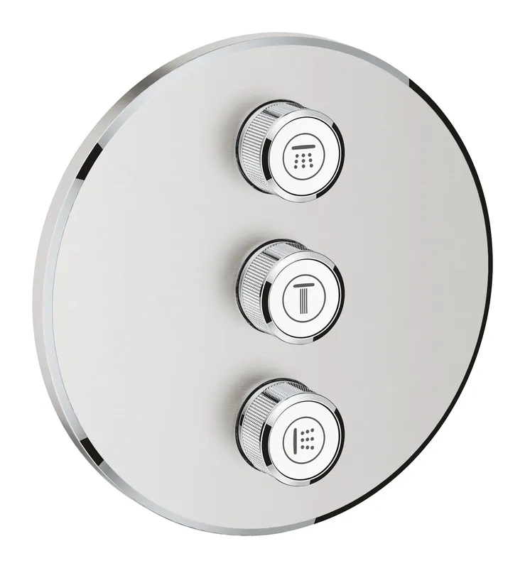 Grohtherm SmartControl Panneau de contrôle 3 sorties, Supersteel (29122DC0)