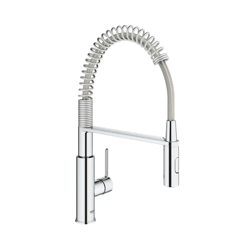 Get Mitigeur monocommande cuisine semi-pro avec ressort et douchette 2 jets, Chrome (30361000)