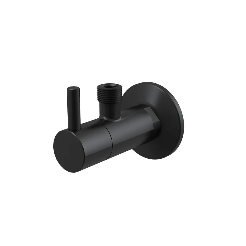 Robinet d’équerre avec filtre 1/2"×3/8", Noir-Mat (ARV001-BLACK)
