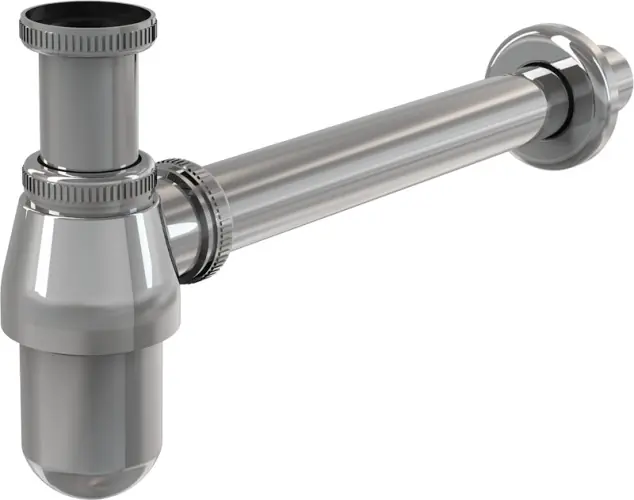 Siphon pour lavabo DN32 avec écrou de raccord 5/4, métal (A431)