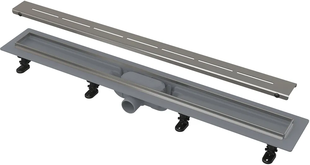 Caniveau de douche avec grille en acier 750 perforée (CPZ18-750M)