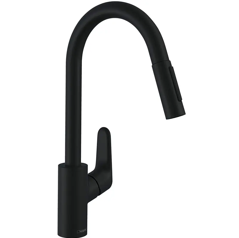 Focus M41 Mitigeur de cuisine 240 noir mat, avec douchette extractible 2 jets (31815670)