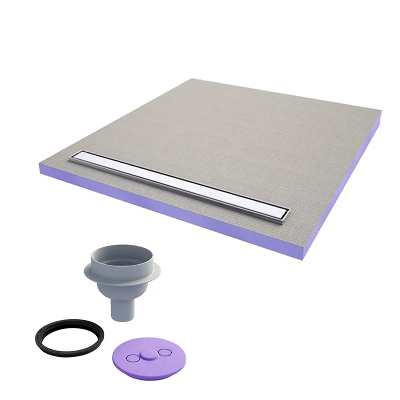 JACKOBOARD Receveur à carreler Aqua line easy avec barrette 120x90 cm + siphon vertical (4515477 + 4515479)