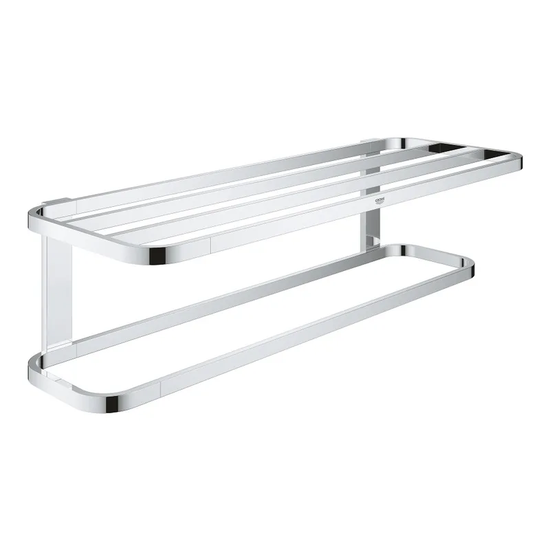 Selection, porte serviette et tablette, couleur chrome (41066000)