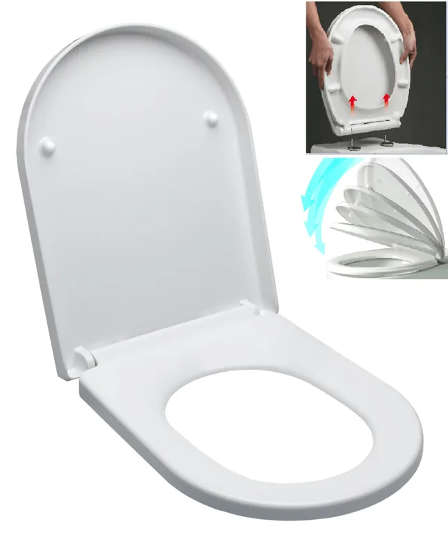 Abattant WC à fermeture douce Softclose adaptable sur la plupart des cuvettes, blanc (EASY2244)