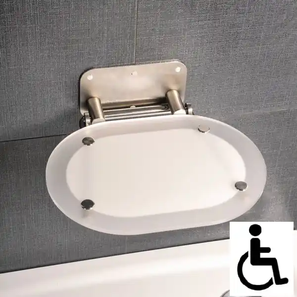 Ovo Chrome siège de douche rabattable PMR pour cabine de douche (B8F0000029)