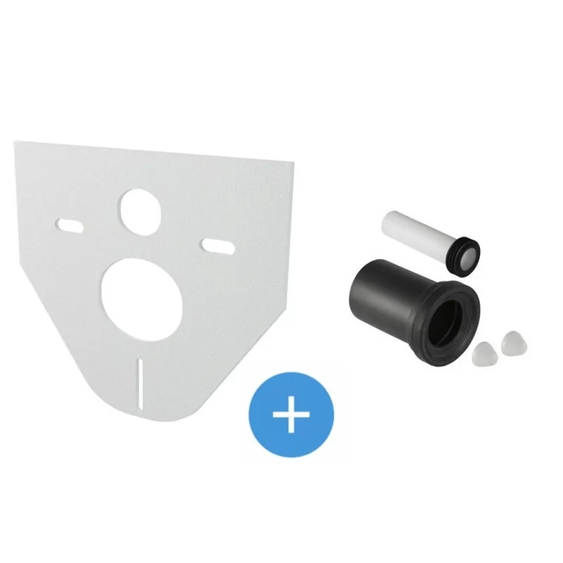 Set jeu de manchettes pour cuvette suspendue + isolation phonique Alca pour WC et bidets suspendus (152.426.46.1-SET)