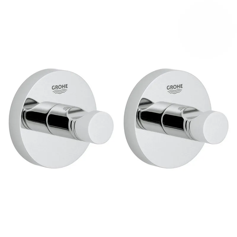 Lot de 2 patères murales fixation invisible (40364001)