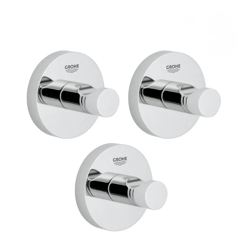 Lot de 3 patères murales fixation invisible (40364001)