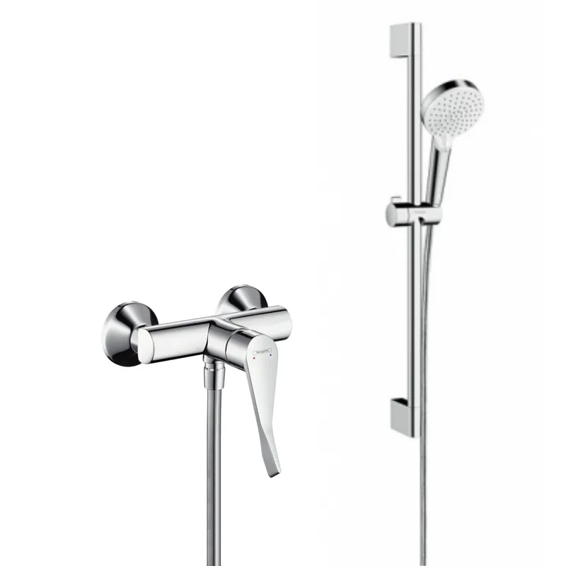 Pack Focus Care PMR Mitigeur de douche avec poignée extra longue + Set de douche Crometta Vario (31916000-CROMETTA)