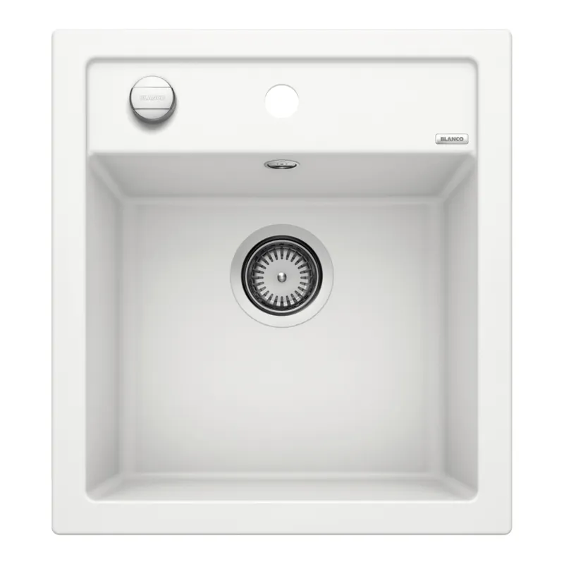 Evier DALAGO 45 PuraDur en Silgranit avec vidage automatique 46.5x51cm, Blanc (517160)
