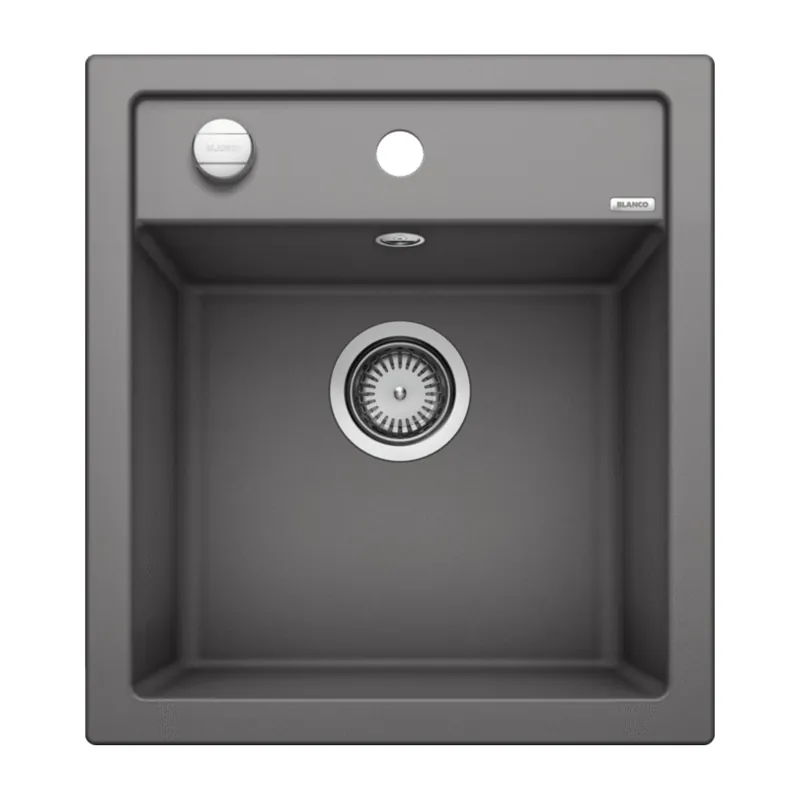Evier DALAGO 45 PuraDur en Silgranit avec vidage automatique 46.5x51cm, Gris rocher (518846)