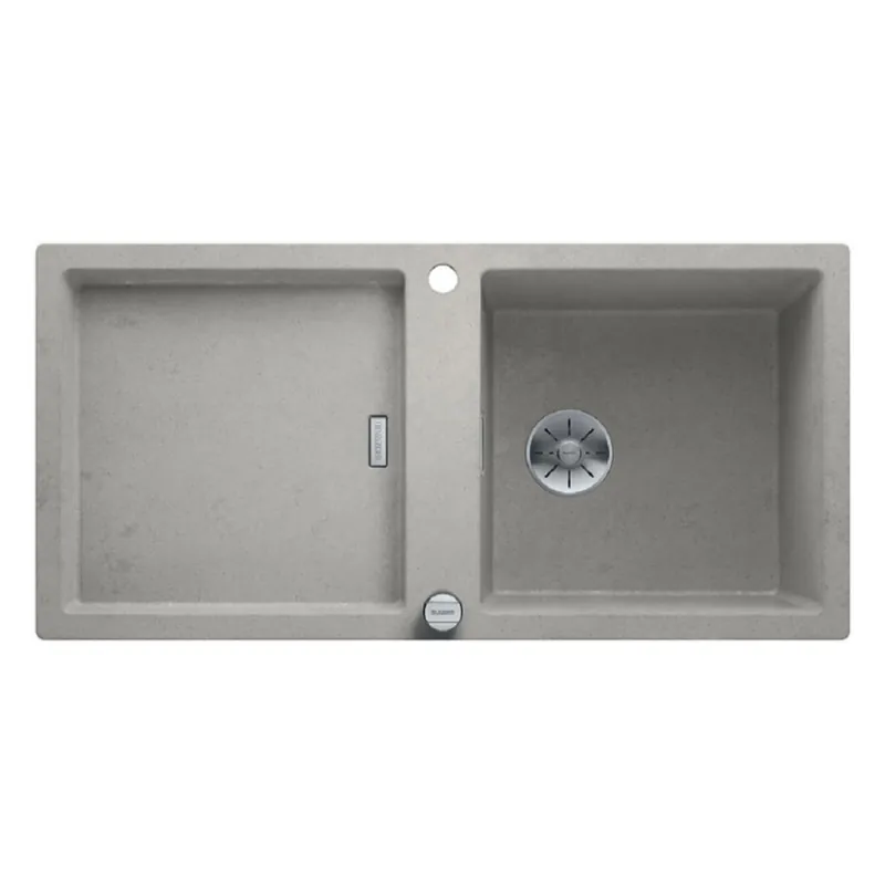Evier ADON XL 6 S PuraDur en Silgranit avec vidage automatique et égouttoir réversible 98x48 cm, Béton-style (525298)