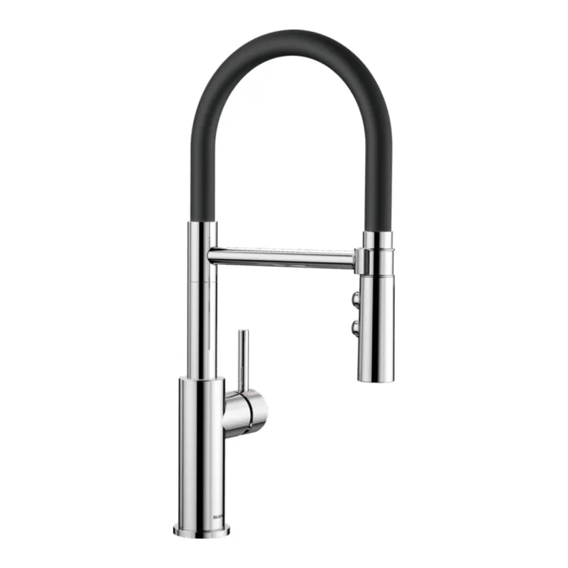 Catris-S Flexo Mitigeur pour évier avec douchette double jet et bec orientable à 360°, Chromé (525791)