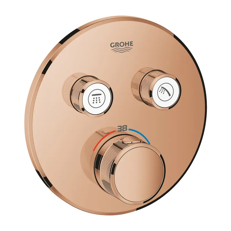 Grohtherm Smartcontrol, Thermostatique pour installation encastrée 2 sorties, Warm Sunset (29119DA0)