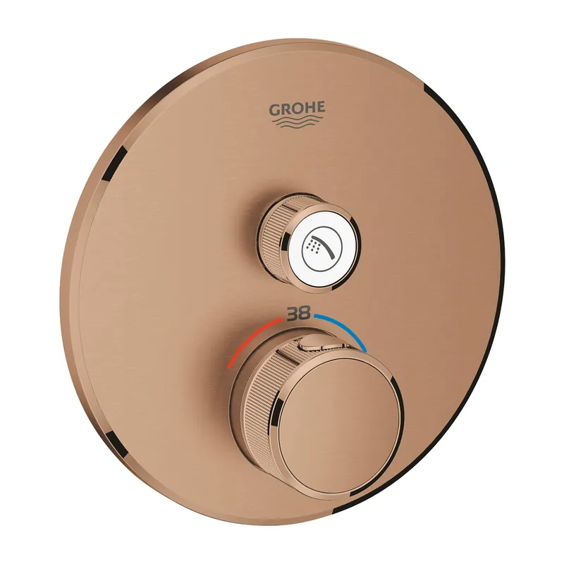 Grohtherm Smartcontrol, Thermostatique pour installation encastrée 1 sortie, Warm Sunset brossé (29118DL0)