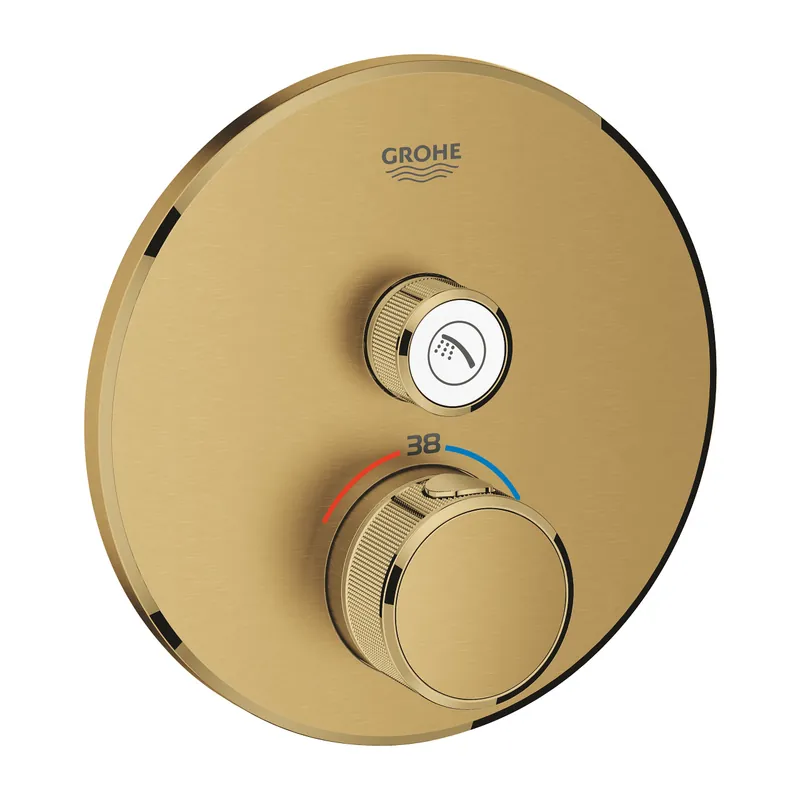Grohtherm Smartcontrol, Thermostatique pour installation encastrée 1 sortie, Cool Sunrise brossé (29118GN0)