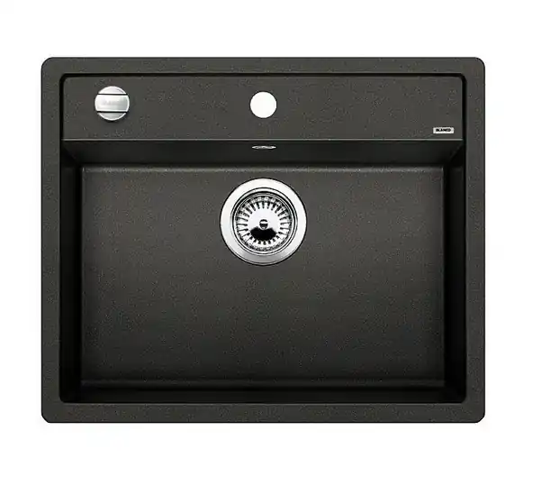 Evier DALAGO 6 PuraDur en Silgranit avec vidage automatique 61,5x51cm, Noir (525873)