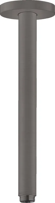 Bras de douche S 300mm plafond M 1/2", Noir Chromé brossé (27389340)