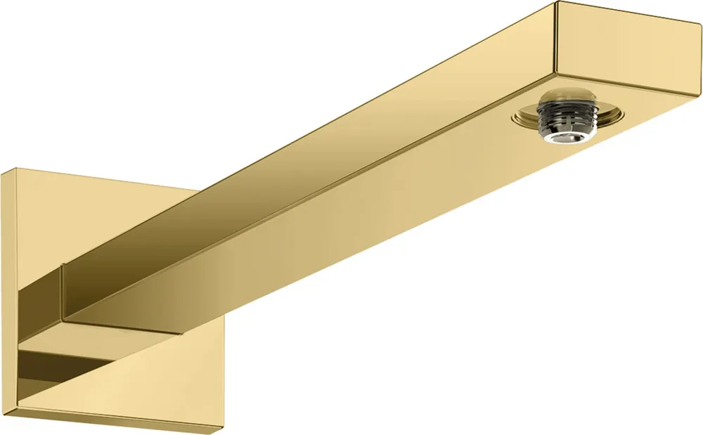 Bras de douche Square M 1/2" 389mm, Aspect Doré poli (27694990)