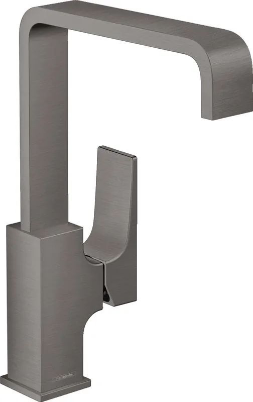 Metropol Mitigeur de lavabo 230 poignée manette, bonde Push-Open, Noir Chromé brossé (32511340)