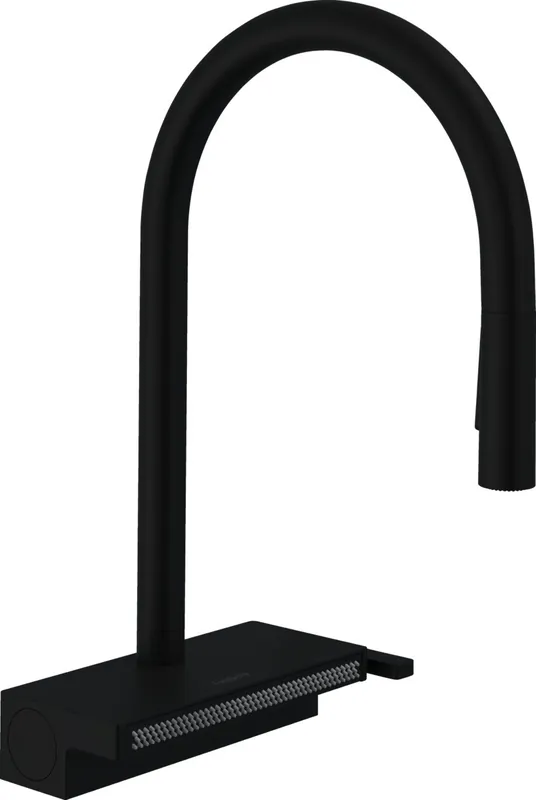 Aquno Select M81 Mitigeur de cuisine 170, avec douchette extractible 3 jets, sBox, Noir mat (73831670)