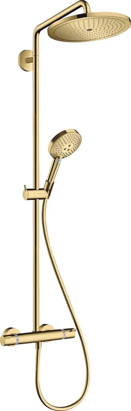 Croma Select S Showerpipe 280 1 jet avec thermostatique, Aspect Doré poli (26890990)