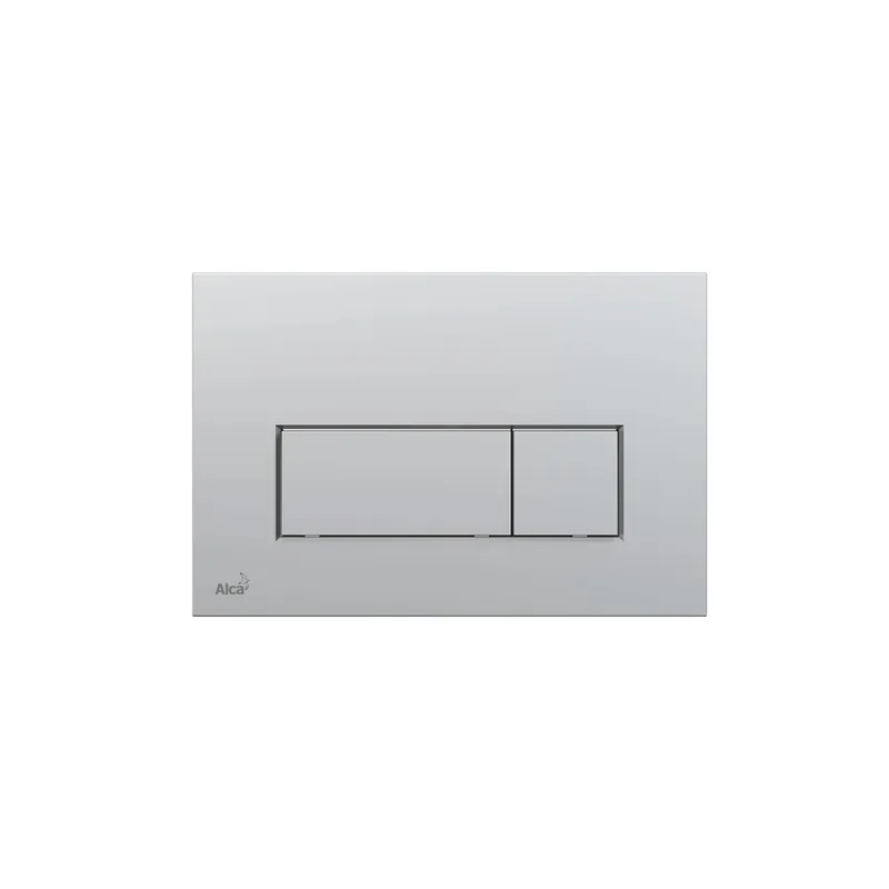 Plaque de commande double touche, Chrome mat (M572)