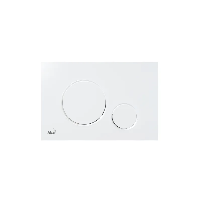 Plaque de commande double touche, Blanc brillant (M670)