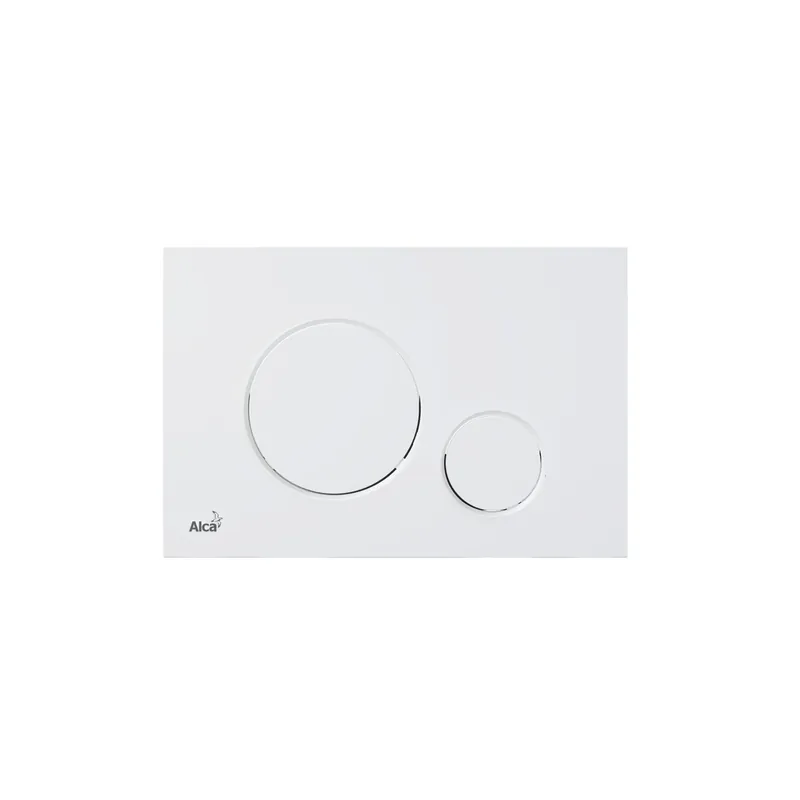 Plaque de commande double touche, Blanc mat (M676)