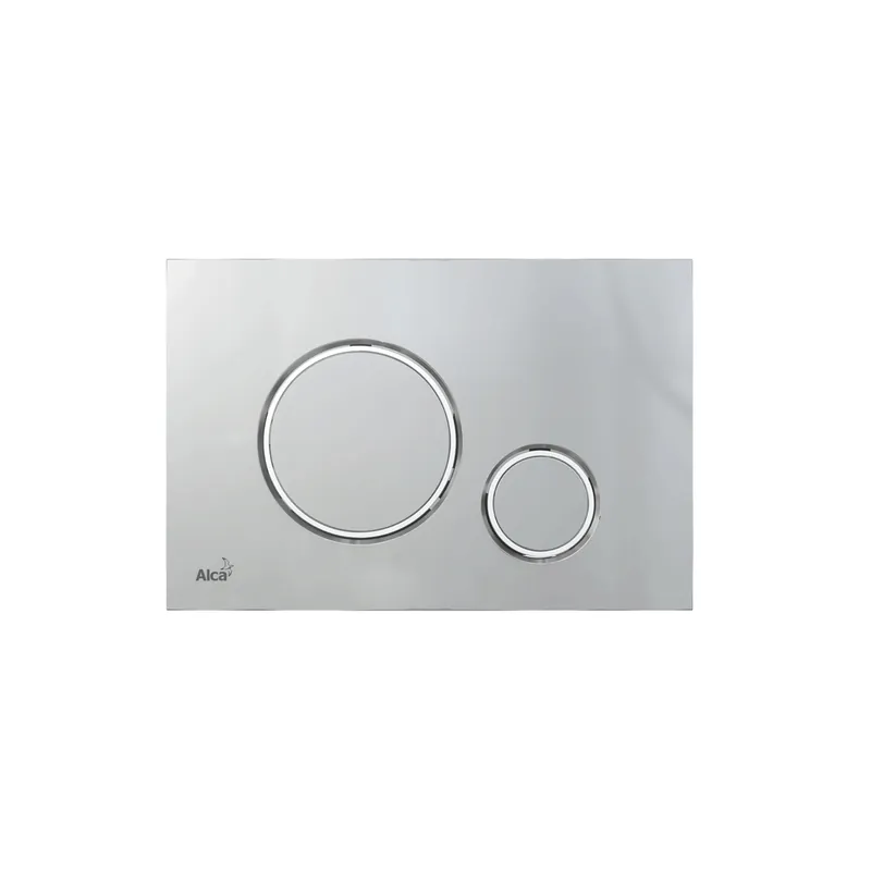 Plaque de commande chrome mat avec contours chrome brillant, double touche (M772)