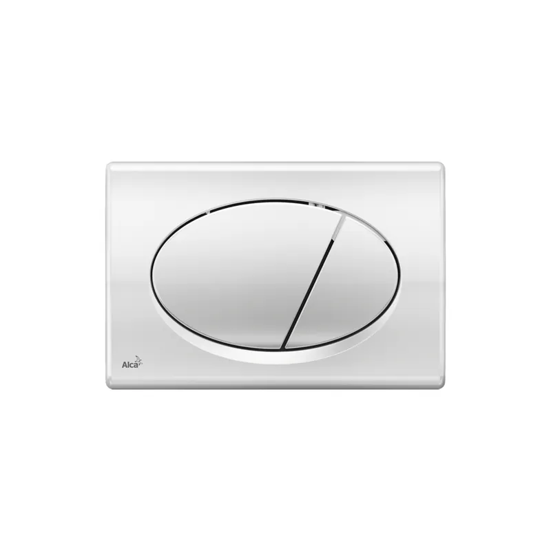 Plaque de commande double touche, Chrome brillant (M71)