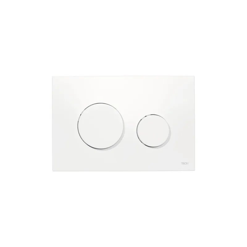 TECEloop Plaque de commande double touche, plastique Blanc antibactérien (9.240.640)
