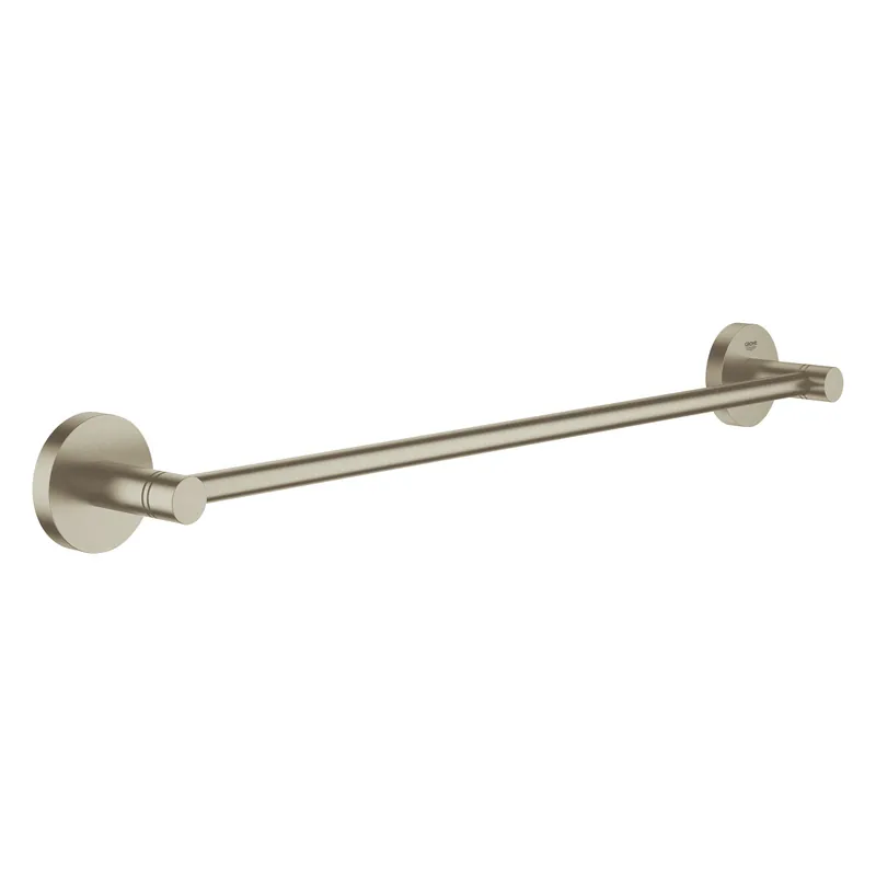 Essentials Barre porte-serviettes en métal avec fixations cachées, Nickel brossé (40688EN1)