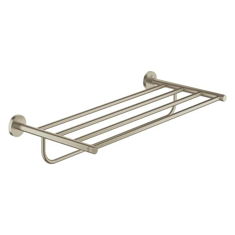 Essentials Rack porte-serviettes en métal avec fixations cachées, Nickel brossé (40800EN1)
