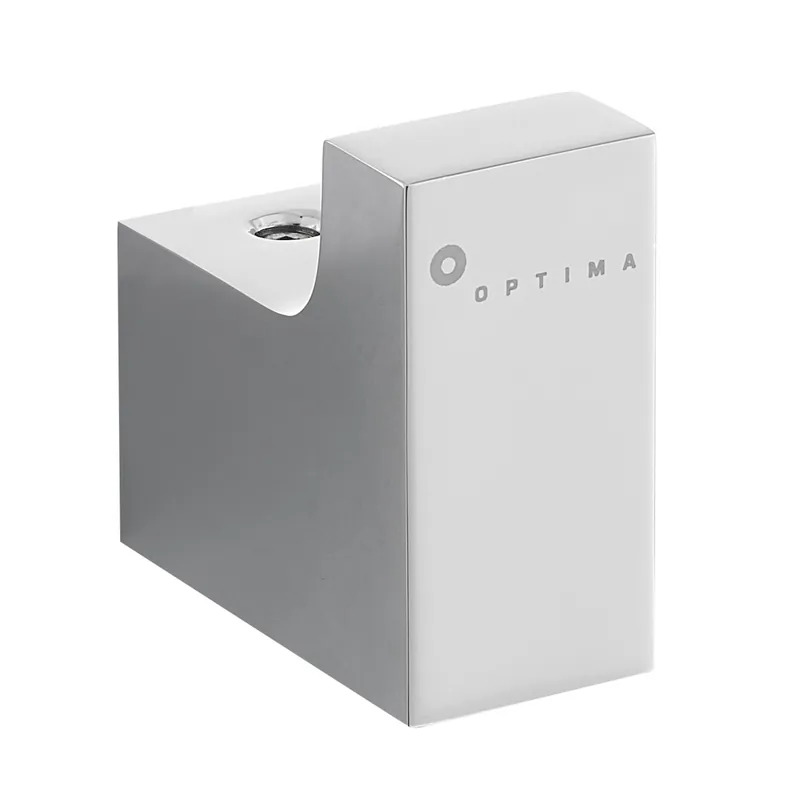 Donata Patère murale moderne de forme carrée en laiton, Chrome (DON21)