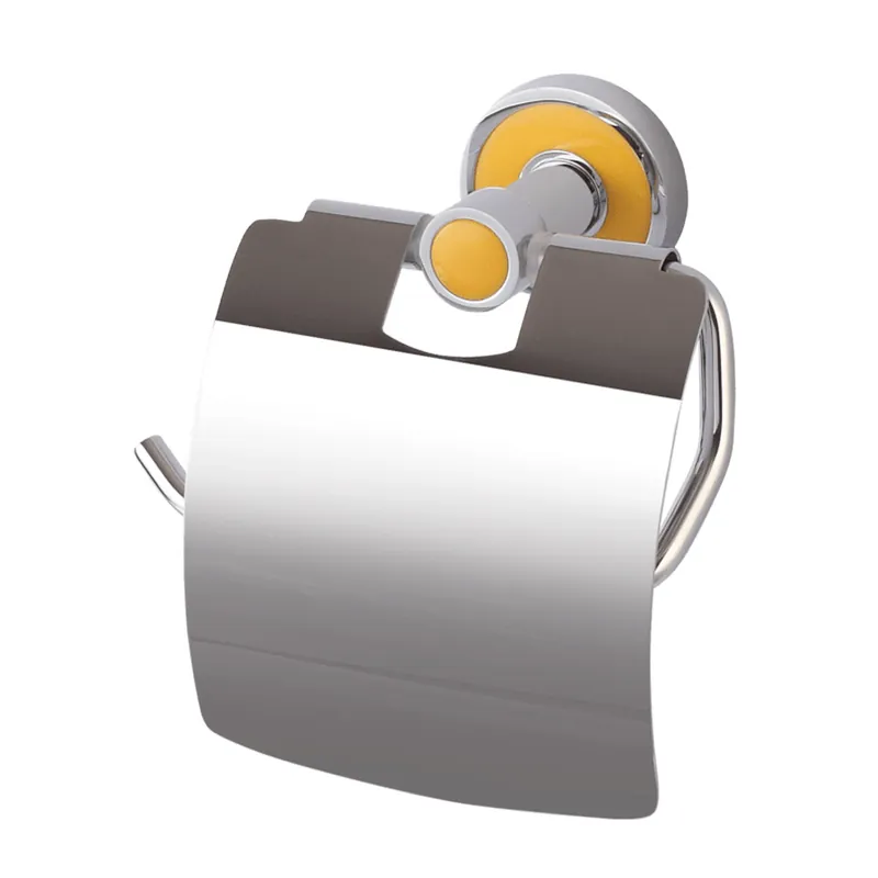Happy Porte-papier toilette en laiton avec couvercle , Chrome (HAP25)