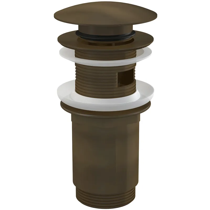 Bonde Clic-clac 5/4 "avec trop plein pour lavabo, Bronze antique (A392ANTIC)