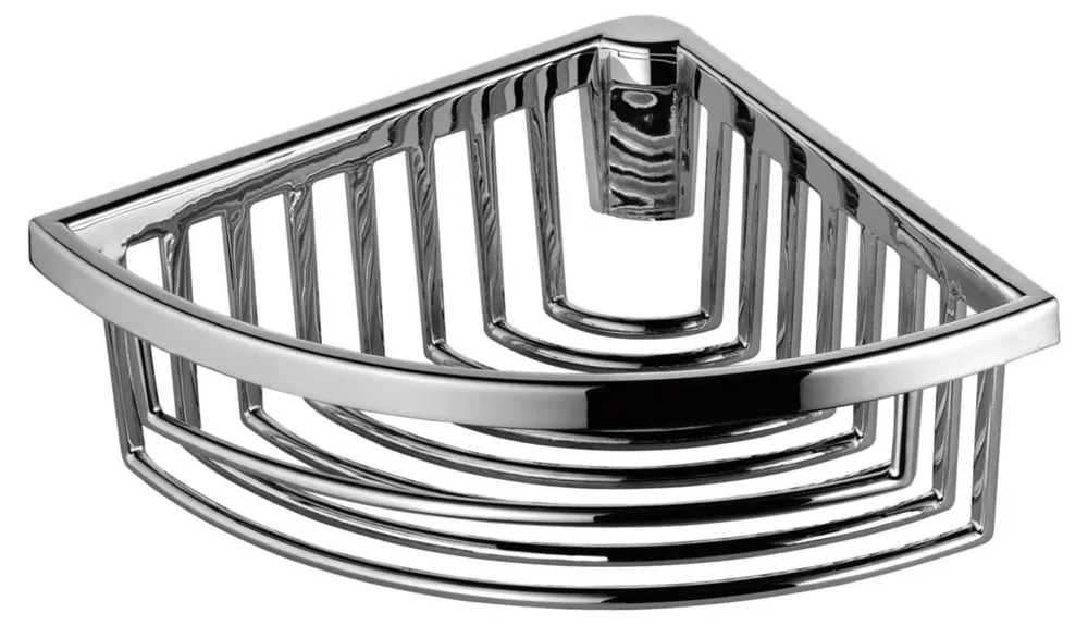 Universal Panier d‘angle filaire pour douche, amovible, fixation murale invisible, Chrome (24944010100)