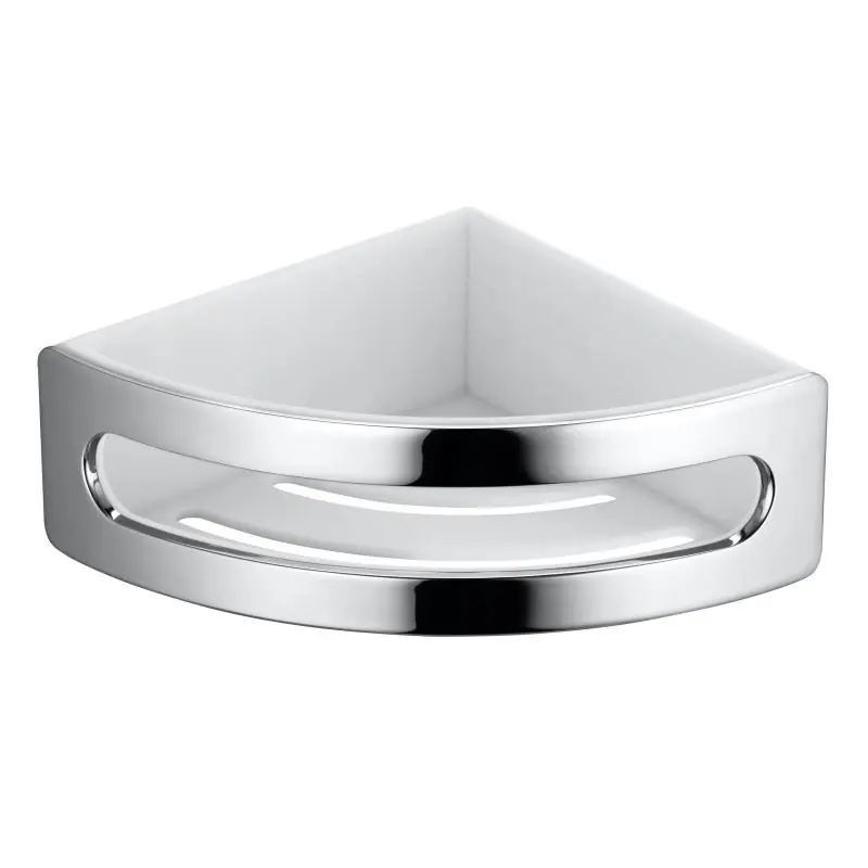 Elegance Panier d‘angle pour douche, amovible, fixation murale invisible, Chrome (11657010000)