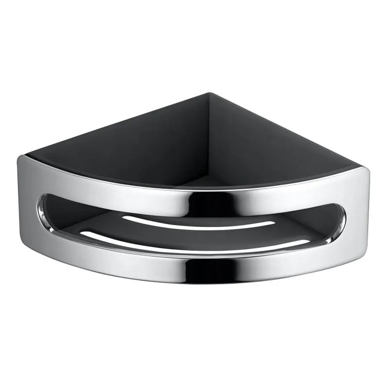 Elegance Panier d’angle pour douche, amovible, fixation murale invisible, Chrome/anthracite (11657010001)