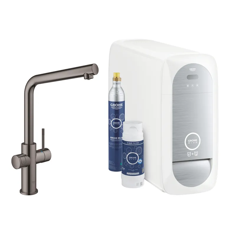 Blue Home Kit de démarrage avec Mitigeur bec pivotant, Hard Graphite (31454A01)