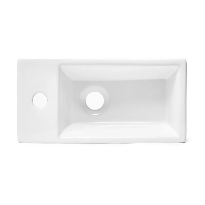 Brevis Lave-mains suspendu avec trou pour robinetterie à gauche, 40,5x20,5x10,5cm (SATBRE4020SL)