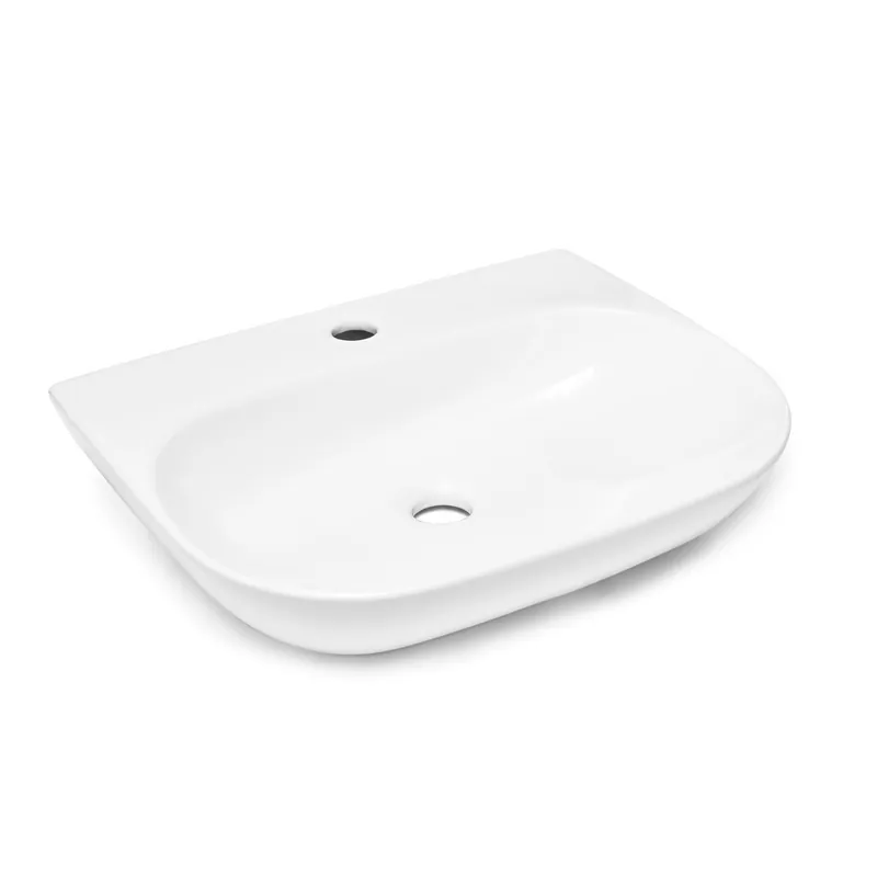 Brevis Lavabo suspendu avec trou pour robinetterie, 50x38,5x12cm (SATBRE5038R)