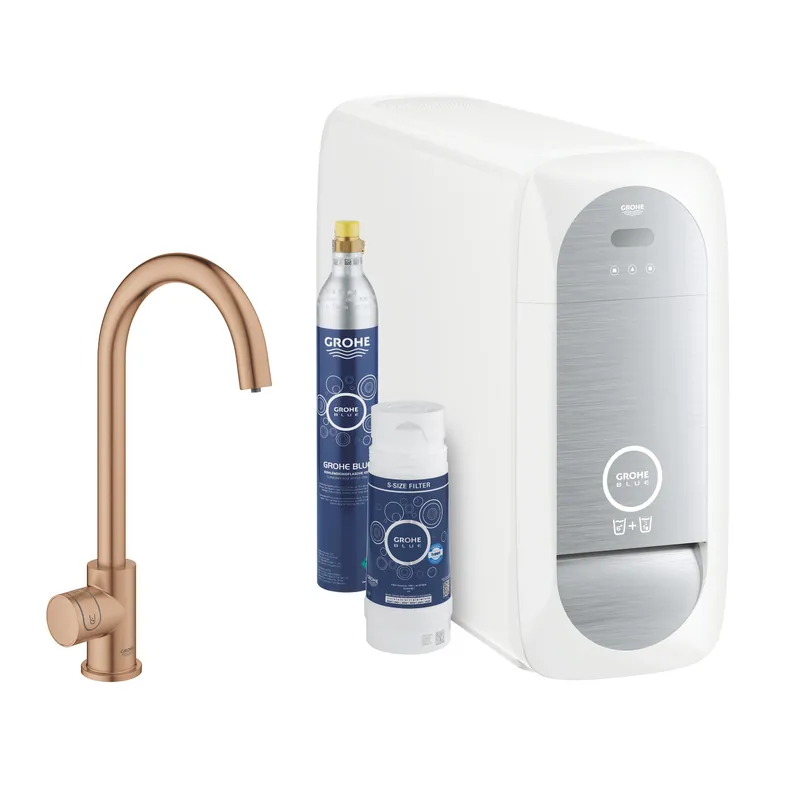 Blue Home Kit de démarrage avec Mitigeur, Warm Sunset brossé (31498DL1)