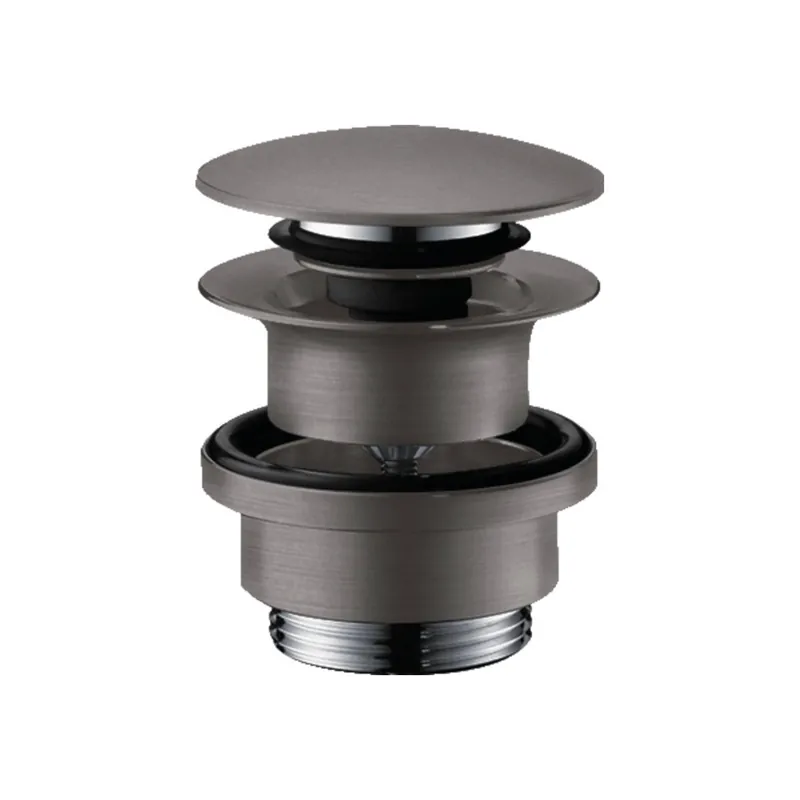 Bonde Push-open pour mitigeurs lavabo et bidet, finition Finishplus, Noir chromé (50100340)