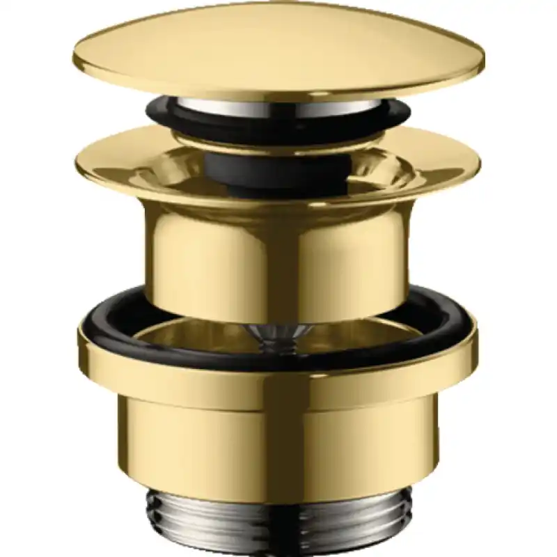 Bonde lavabo Push-Open hansgrohe doré poli FinishPlus (50100990)