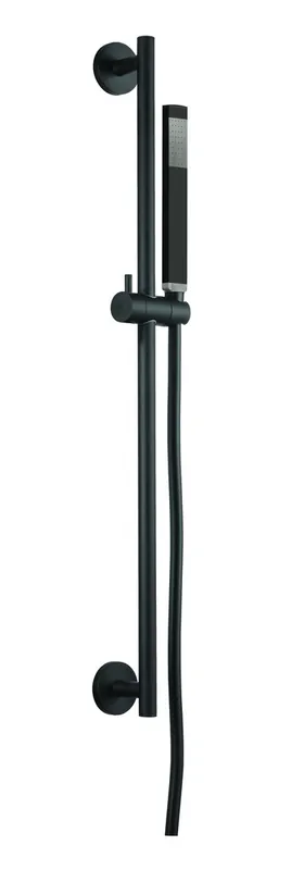 by Paffoni B-Way Barre de douche avec curseur réglable + Douchette à main Stick + Flexible 1,5m, Noir mat (SATBSSSBW)