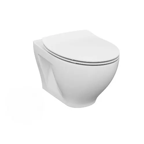 WC suspendu sans bride + abattant frein de chute déclipsable (Dormorimless)