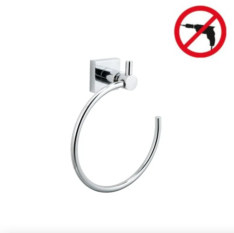Hukk Anneau porte-serviette, métal chromé, pose facile sans perçage (40254-00000-00)